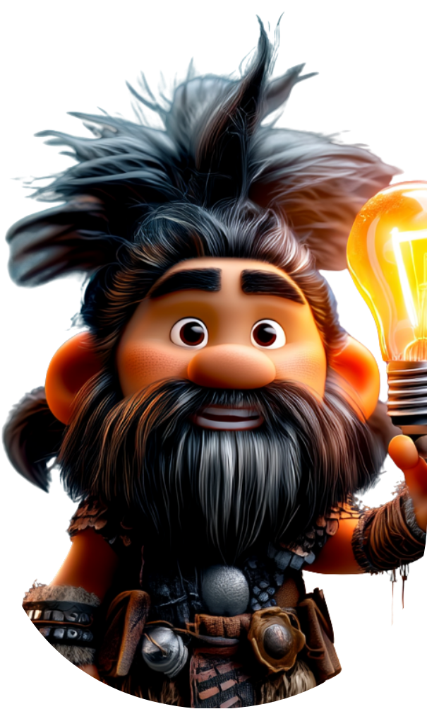 An illustrated member of the Any Guru team